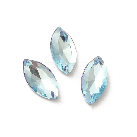 Glass Rhinestone Cabochons RGLA-P037-09B-D202-1