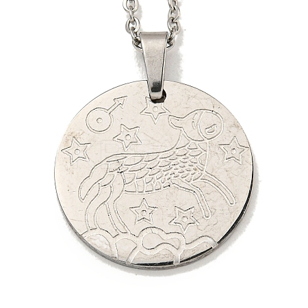 Non-Tarnish Constellation Pendant Necklaces LS-NJEW-S422-04P-01-1