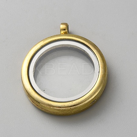 Alloy Locket Pendants STAS-WH0111-670G-1