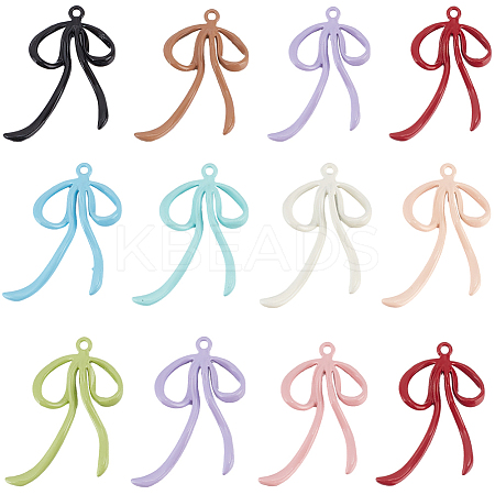 24Pcs Alloy with Spary Painted Pendants FIND-SC0014-01-1