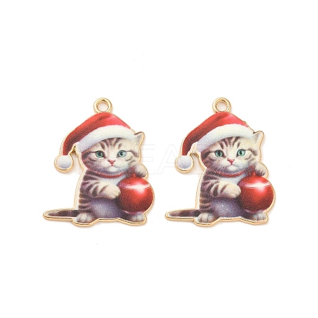 Christmas Alloy Enamel Pendants ENAM-K069-43B-1