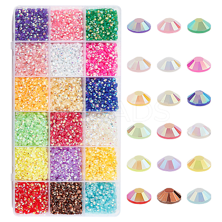 21600Pcs 18 Colors Half Round Opaque Resin Cabochons MRMJ-GO0001-10B-1