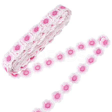 Polyester Flower Lace Ribbon OCOR-WH20001-03B-1