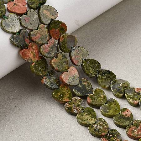 Natural Unakite Beads Strands G-M403-A23-03-1