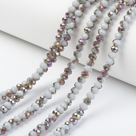 Electroplate Opaque Glass Beads Strands EGLA-A034-P8mm-R15-1