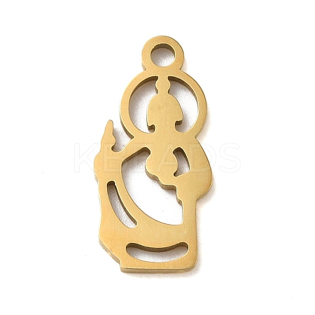 304 Stainless Steel Pendants STAS-S123-02G-1