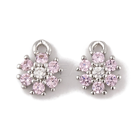 Brass Micro Pave Cubic Zirconia Charms LS-KK-L212-17P-1