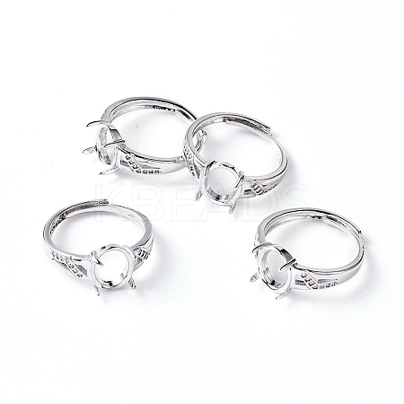 Adjustable Brass Finger Ring Components KK-L193-01P-1