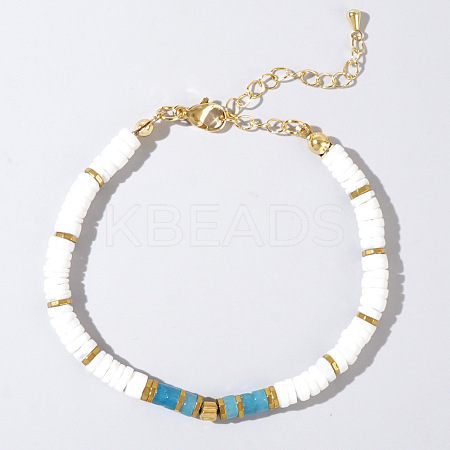 Natural Dyed Aquamarine Beaded Bracelets VY9636-2-1