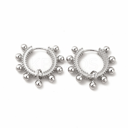 Rack Plating Brass Hoop Earrings for Women EJEW-H091-15P-1