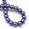 Baking Paint Pearlized Glass Pearl Round Bead Strands HY-Q003-10mm-59-4