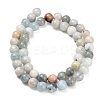 Natural Aquamarine Beads Strands G-F591-29A-8mm-03-3