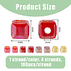 4 Strand 4 Color Transparent Electroplate Glass Beads Strands EGLA-DC0001-07A-2