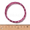 Oval Natural Malaysia Jade Beaded Stretch Bracelets G-P589-02A-05-5
