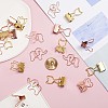14Pcs 2 Style Cat & Heart Iron Binder Clips AJEW-GF0007-05-3