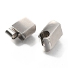 304 Stainless Steel Magnetic Clasps with Glue-in Ends STAS-C020-08P-2