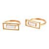 Natural Shell Rectangle Finger Ring RJEW-N039-01-1