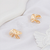1 Pair Zinc Alloy Stud Earrings EJEW-LP0009-09G-3