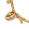 PVD Vacuum Plating 304 Stainless Steel Cable Chains Multi-strand Anklet AJEW-A036-12G-2
