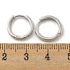 Brass Pave Clear Cubic Zirconia Hoop Earrings EJEW-L211-001P-2