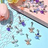 16Pcs 4 Colors Angel Glass Acrylic Pendants HJEW-FS00015-8