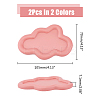 2Pcs 2 Colors Resin Jewelry Plate AJEW-DC0001-51-2
