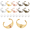 10Pcs 5 Colors Retro Iron Cuff Bangle Making MAK-ME0001-16-1