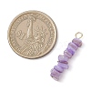 10Pcs 10 Colors Dyed Natural Freshwater Shell Nuggets Beaded Pendants PALLOY-JF04517-01-3