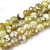 Natural Fire Crackle Agate Beads Strands G-S346-8mm-23-1