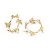 Brass Butterfly Wrap Stud Earrings EJEW-P214-11G-2