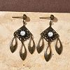 Electroplated Brass Chandelier Earrings EJEW-Z129-17AB-1