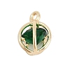 Rack Plating Brass with Cubic Zirconia Pendants KK-Q018-08G-1