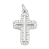 Brass Micro Pave Clear Cubic Zirconia Pendants KK-G522-51P-03-1