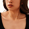 925 Sterling Silver Figaro Chain Necklaces for Women NJEW-H048-05G-2