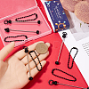 8Pcs Spray Printed Alloy Bar Beadable Pendant Decorations for Jewelry Making DIY Crafts IFIN-SC0001-77-3