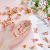 40Pcs Breast Cancer Awareness Pink Ribbon Enamel Pin JEWB-ME0001-22-3