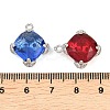 Brass Micro Pave Clear Cubic Zirconia Pendants KK-H257-10P-3