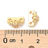Brass Micro Pave Clear Cubic Zirconia Slide Charms KK-P239-16G-3