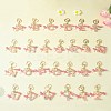 Letter A~Z Transparent Glitter Resin Pendant Keychains KEYC-FZ00024-12-7