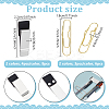 6Pcs 2 Colors Carbon Steel Paper Clips AJEW-NB0006-93-2
