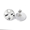 Tarnish Resistant 304 Stainless Steel Sun with Moon Stud Earrings for Women LS-EJEW-F300-06P-2