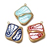 304 Stainless Steel Enamel Pendants SA-CBA27E8-07G-1