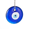 Handmade Lampwork & Resin Evil Eye Pendant Decorations HJEW-C001-03-4