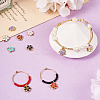 30Pcs 6 Colors Alloy Charms ENAM-TA0001-76-6