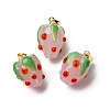 Handmade Lampwork Pendants LAMP-S069-05A-G-10-1