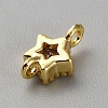 Light Gold Plated Brass Pave Cubic Zirconia Connector Charms KK-CJC0001-43KCG-06-2