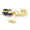 Brass Enamel European Dangle Charms KK-I355-23G-01-2