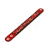 Faux Suede Snap Cord Bracelet LS-BJEW-F428-13-1