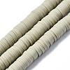 Flat Round Handmade Polymer Clay Beads CLAY-R067-10mm-02-1