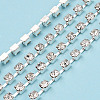 Silver Plated Brass Rhinestone Strass Chains CHC-N020-12A-03-1